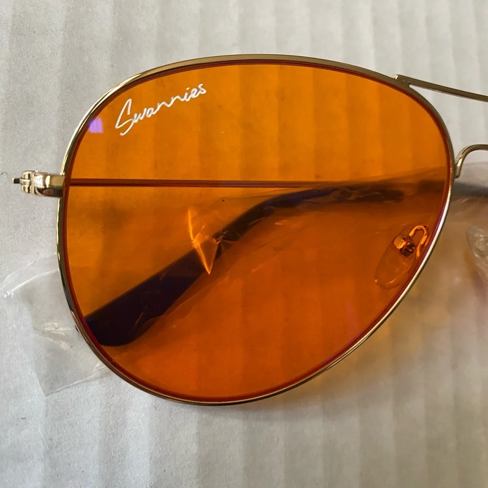 Swanwick Large Aviator Glasses Night Blue Light Blocking - Picture 5 of 16
